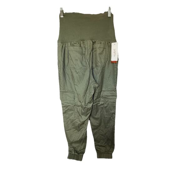 Ingrid & Isabel Full Belly Maternity Cargo Lightweight Jogger XS NWT Green - Picture 2 of 13
